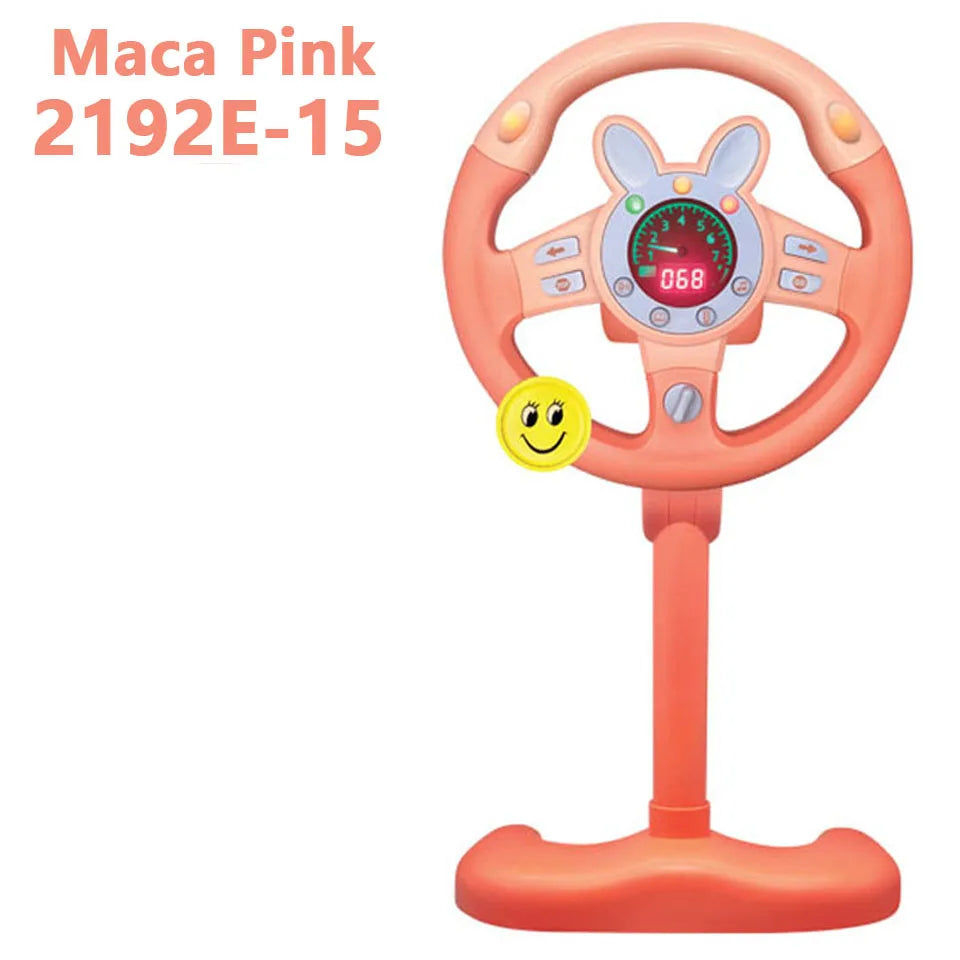 Electric Simulated Driving Steering Three-Dimensional Portable Wheel Copilot Toy Light And Sound Educational Children's Gifts Good Vibrations