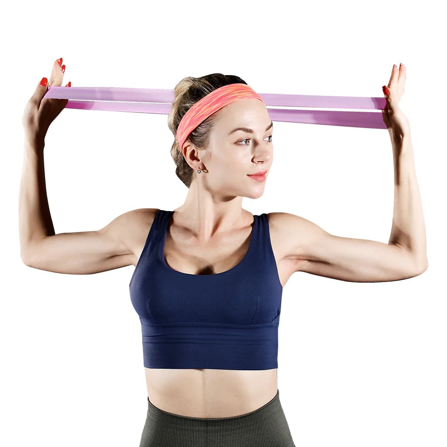 Home training yoga sport resistance bands Fitness Elastic Resistance Bands Stretching Pilates Crossfit Workout Gym Equipment Good Vibrations