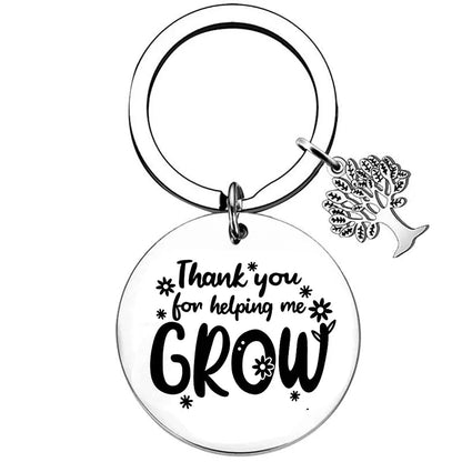 New Teacher Appreciation Gift Keychain Pendant  Graduation Key Chains Keyrings Gift Teachers Plant Seeds That Grow Forever Good Vibrations