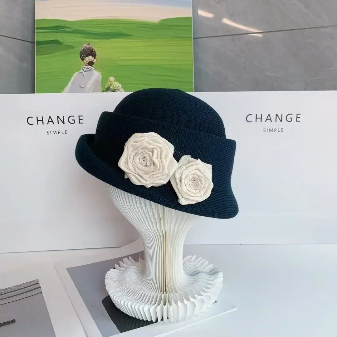 Women Hats Three-dimensional Flower Design  Styling Fedora  Autumn New Elegant Socialite Caps  Fascinator Cap MAXSITI U Good Vibrations