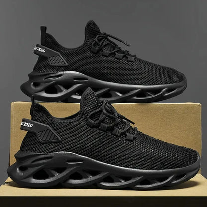 Men Sports Running Black Jogging Shoes Casual Sneakers Brown Outdoor Breathable Mesh Women Light Shock-absorption Black Tennis Good Vibrations