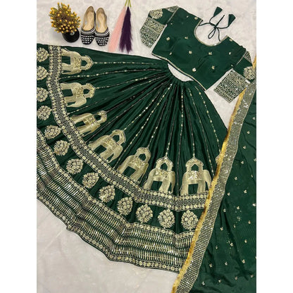Designer Wedding Dresses Embroidered Lehenga Choli with Sequence Work Good Vibrations