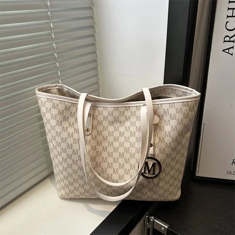 Large Capacity Letter Bag Commuting Tote Bag Women'S Popular Fashion Shoulder Bag Diamond Grid Large Capacity Handbag Good Vibrations