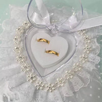 Wedding Ring Pillow  - Elegant Ring Bearer Cushion for Bride and Groom's Ceremonial Exchange Good Vibrations