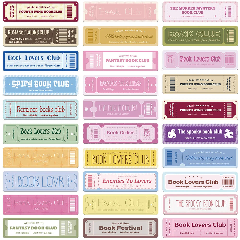 30pcs book lovers bookmarks creative literary students reading books marking office supplies decoration DIY handbook material Good Vibrations
