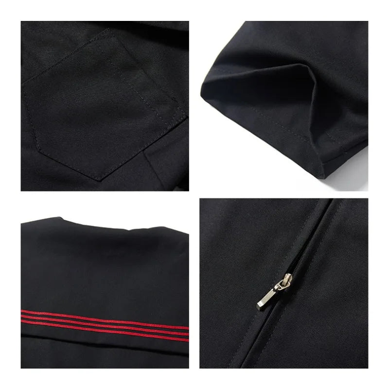 BLACK Orthodox College Style Japanese Korean Student School Uniform JK Uniform Girl Anime Cosplay Sailor Suit Class Top Skirts-A Good Vibrations Adult Super Store