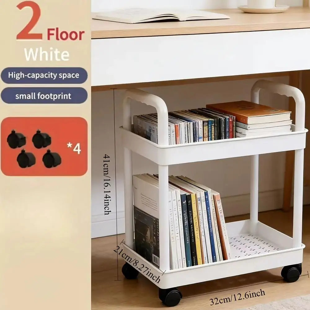 Storage Stand Kitchen Storage Rack 2 Tier With Wheels Space-saving Organizer For Home Athroom Pantry Laundry Dorm Workplace Good Vibrations