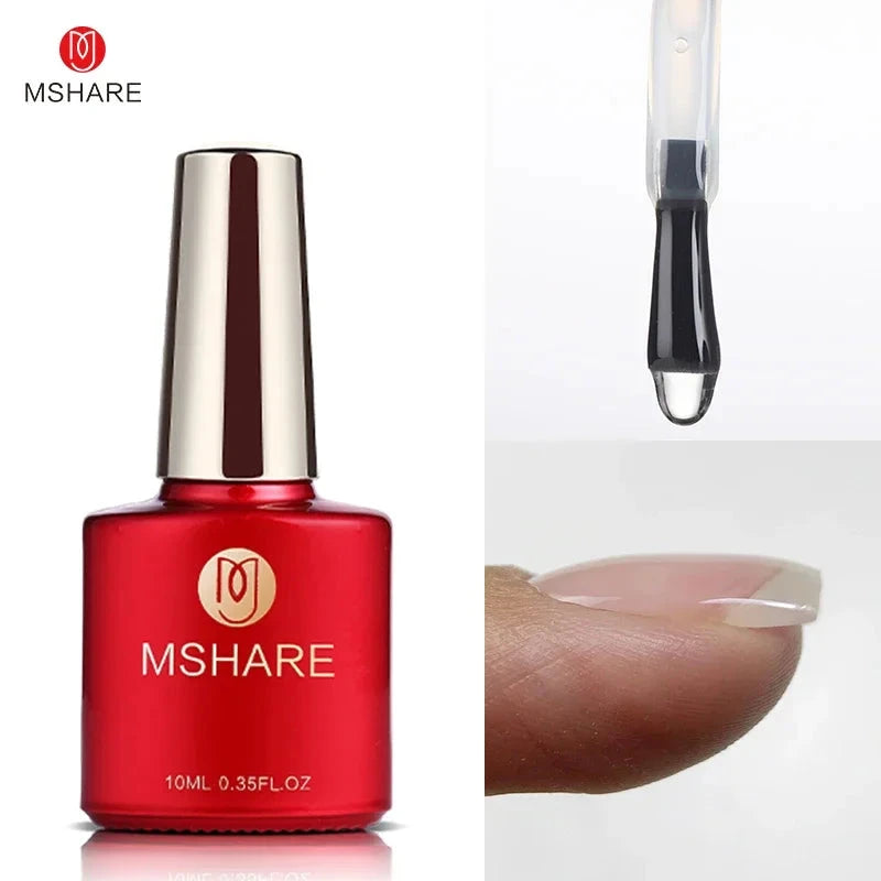 MSHARE Blush Pink Shade Color Rubber Base Gel Polish Nail Camouflage Nails Gel 10ml Good Vibrations