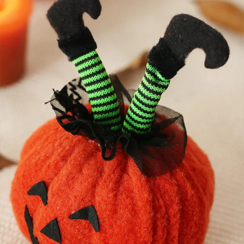 Halloween decorations creative witch feet pumpkin doll ornament ghost party atmosphere ornament home accessories Good Vibrations