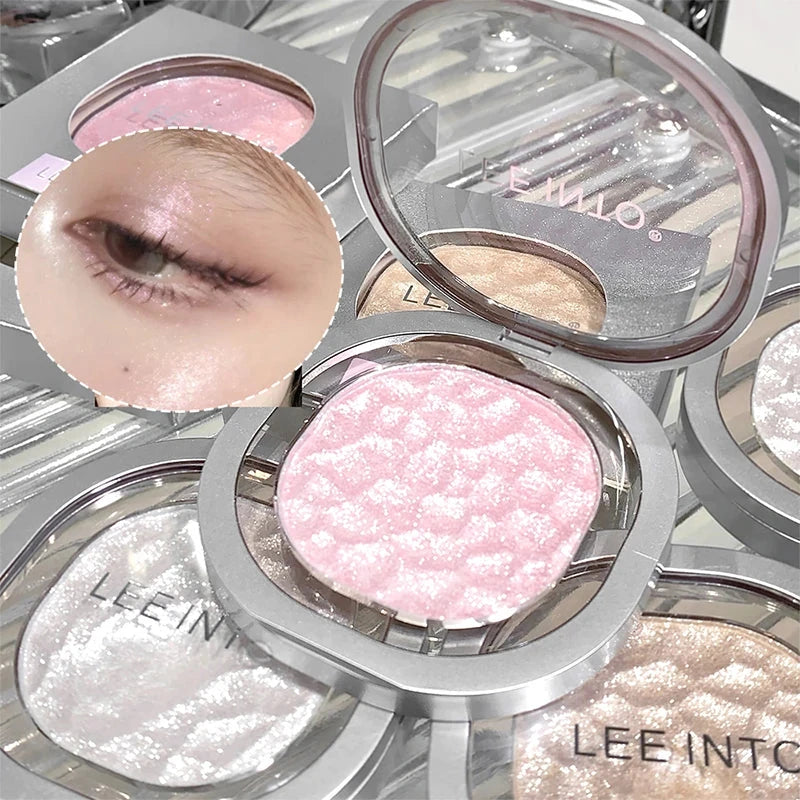LEEINTO color-glowing high-gloss powder pearlescent powder brightens up the make-up eye shadow disc Good Vibrations