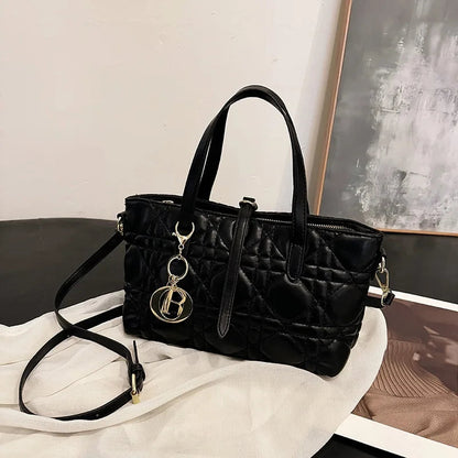 Elegant Designer Leather Shoulder Bag Women's Crossbody Handbag Ladies Tote Purse Luxury Classic Messenger Bag Good Vibrations