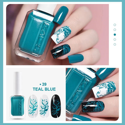 KADS Professional 11ml 24 Colors Nail Stamping Polish Gold Silver Nails Art Varnish for Stamping Plate DIY Nail Printing Polish Good Vibrations