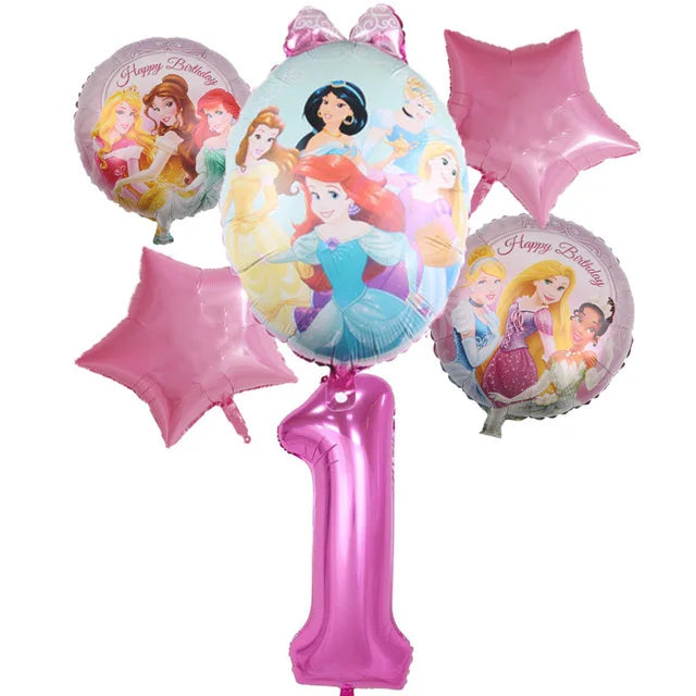 Princess Party Decorations Kids Girls Birthday Supplies Include Paper Cup Plate Napkin Balloon Banner Tablecloth Cake Topper Good Vibrations