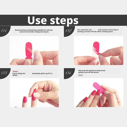 Nail Polish Film Toenail Stickers Solid Color Glitter Toe Nail Art Sticker DIY Waterproof Adhesive Nail Wraps Decals Decors Good Vibrations