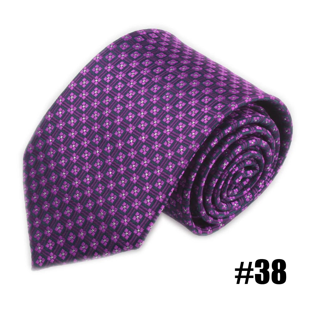 Fashion Ties for Men Women 8cm 3.15'' Business Wedding Accessories Silk Tie Mens Black Blue Gray White Pink Red Necktie Good Vibrations