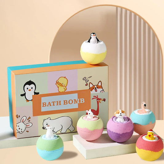 Bath Bombs for Kids with Surprise Toys Inside (6 Pack) - for Kids & Boys and Girls - Holiday Bubble Bath with Cheerful Scent Good Vibrations