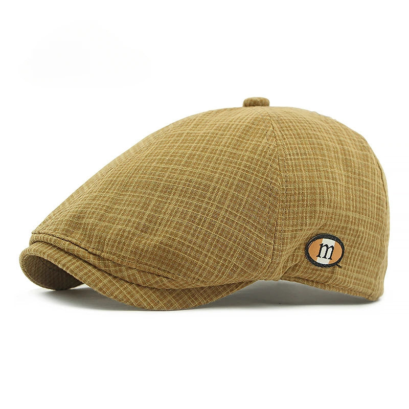 2025 New Hats for Men and Women Wearing British Retro Beret Hat Fashion Casual Berets Caps for Women Solid Color Adjustable Cap Good Vibrations