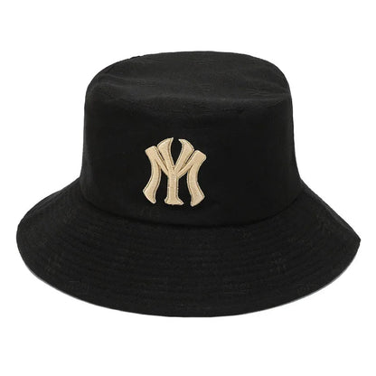 Unisex Letter Embroidery Fisherman Hat Women Summer Versatile Sunscreen Hats Sun Hat Men Trend Bucket Hats Good Vibrations