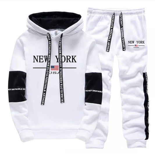 Quality Mens Tracksuit Casual Print Sweatshirts Sports Jogging Mens Clothing Autumn Winter Sportswear Single Piece Hoodie Pants Good Vibrations