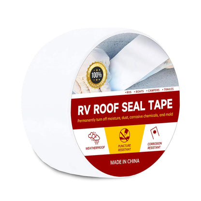 RV Roof Repair Tape White Waterproof Tape for Trailers and Photovoltaic Systems Heavy Duty Waterproof Tape Good Vibrations