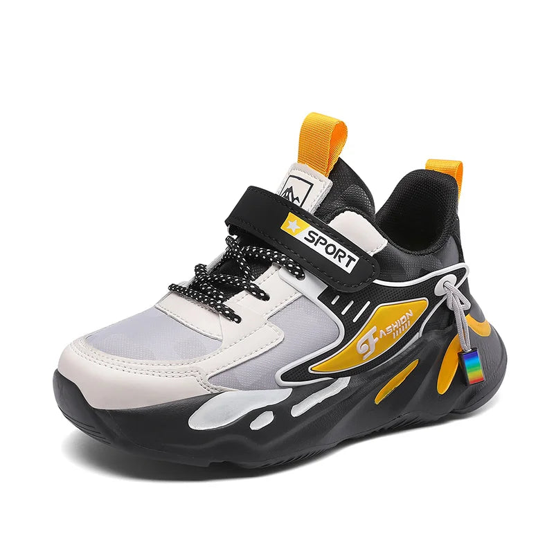 New Children's Tennis Shoes Students Scool Shoes Fashion Boy's Sport Shoes Anti-slippery Soft-soled Sneakers For Kids Good Vibrations