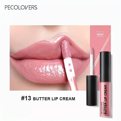 Butter Lip Cream Liquid Lipstick, Non-Sticky, Moisturizing High Pigment For Nude Red Sexy Lip Makeup Cosmetic Good Vibrations