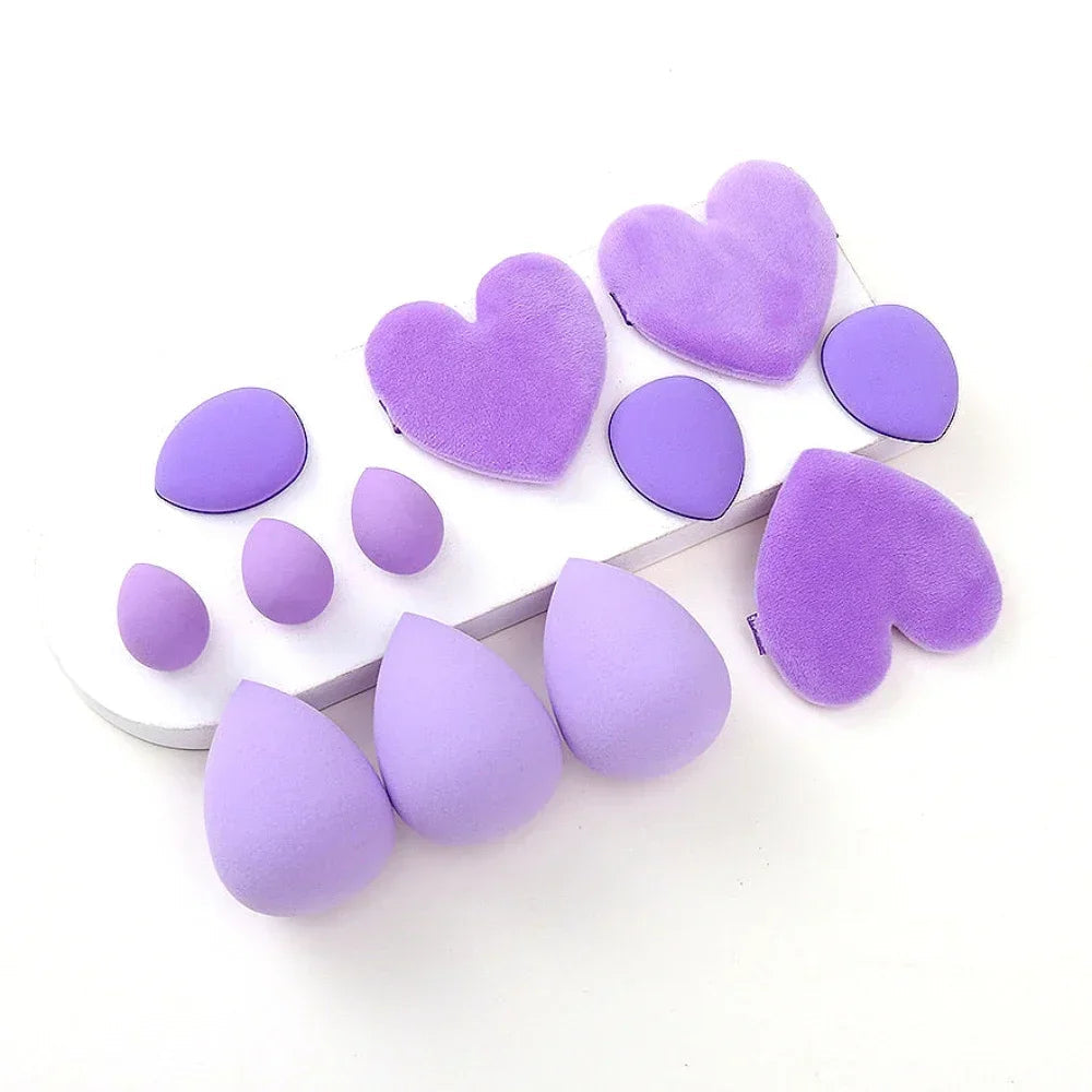 12Pcs Makeup Sponge Blender Beauty Egg Set Foundation Sponges Liquid Cream Cosmetic Puff Women Make Up Accessories Beauty Tools Good Vibrations
