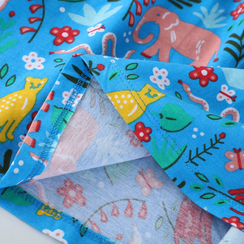 Little maven 2025 Summer New Kids Clothes Baby Girls Children's Clothing Cartoon Animals Dresses 2-7 Years Good Vibrations