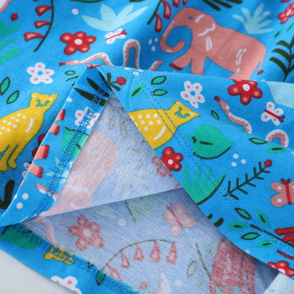 Little maven 2025 Summer New Kids Clothes Baby Girls Children's Clothing Cartoon Animals Dresses 2-7 Years Good Vibrations