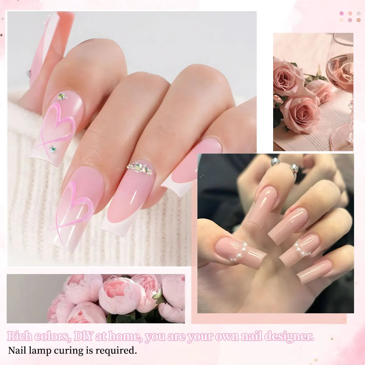 GAVY 6-piece quick-drying nail polish set, with high glossiness, perfect for DIY manicures at home or in the salon. Good Vibrations