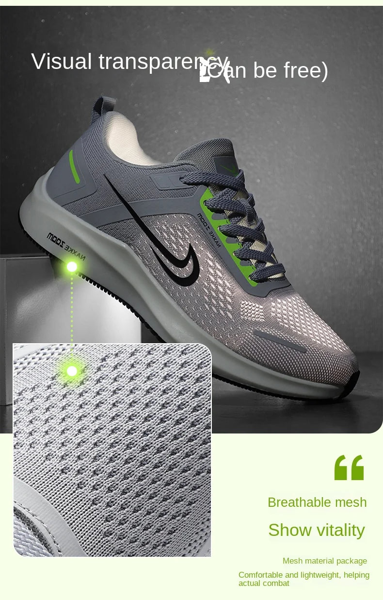 Men's Shoes 2025 New Summer Breathable Mesh Casual Sports Shoes Men's Trendyy Versatile Work Running Shoes Good Vibrations