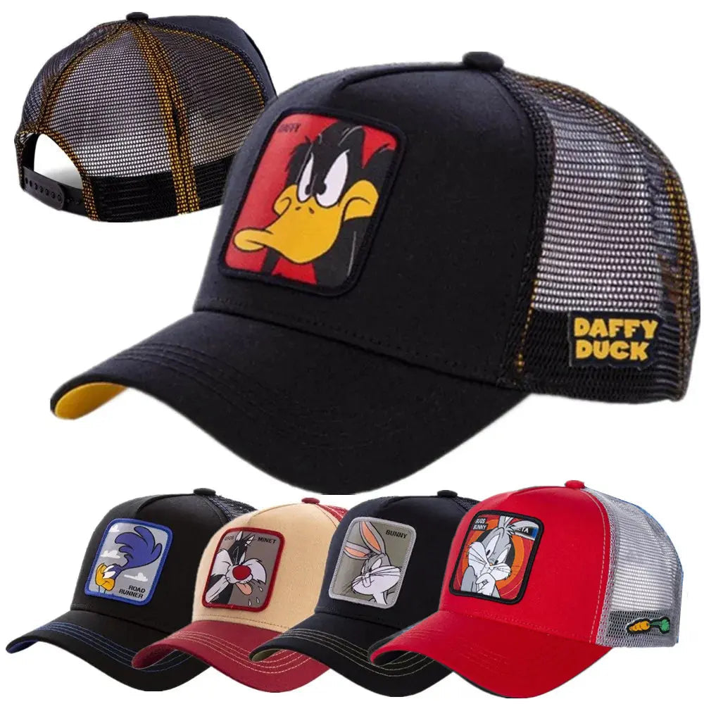 Hot Sale Unisex Anime Cartoon Cap High Quality Patch Draw Baseball Cap Men Trucker Hat Good Vibrations