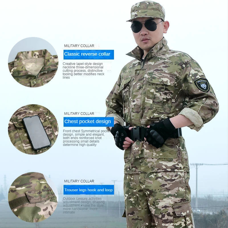 New Product Ruins Camouflage Overalls Suit Male Spring And Autumn Wear-resistant Dirt-resistant Tear-resistant Construction Site Good Vibrations