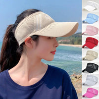 Women Hats Sunscreen Baseball Cap Outdoor Sport Leisure Sun Protection Breathable Sunshade Hat Sun Hats Ponytail Hat Good Vibrations
