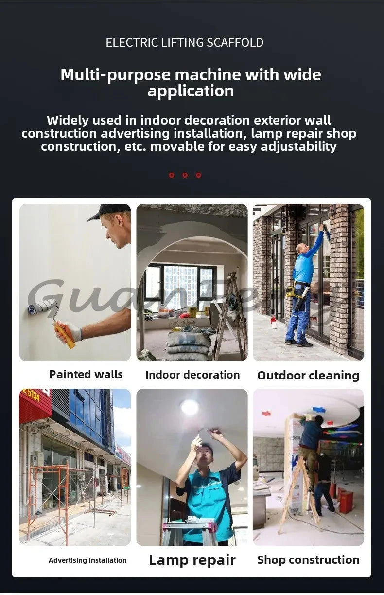 Electric Scaffolding Lift Mobile Foldable New Lifting Platform Indoor and Outdoor Decoration Construction Site Hoist Good Vibrations