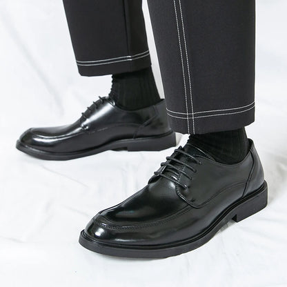 Men's Formal Dress Shoes Elegant Casual Business Luxury Italian Leather Skin Male Social Shoes Original