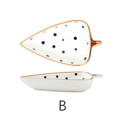 Creative leaf saucer cold dish restaurant household ceramic plate for restaurant banquet Good Vibrations