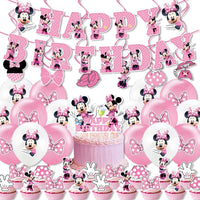 Minnie Mouse Birthday Party Decorate Girls Disposable Tableware Balloon Cups Plates Tablecloth Balloon Baby Shower Party Supply Good Vibrations