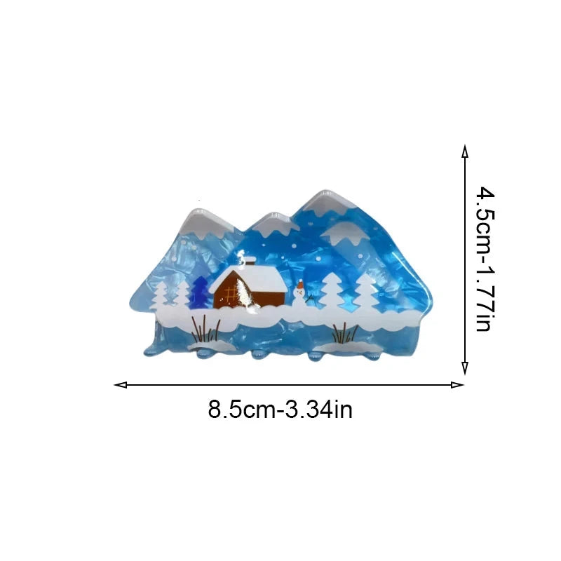 1pc Spring, Summer, Autumn, Winter Four Seasons Graffiti Claw Clip Women's Shark Clip New Rear Occipital Hair Clip Headwea Good Vibrations