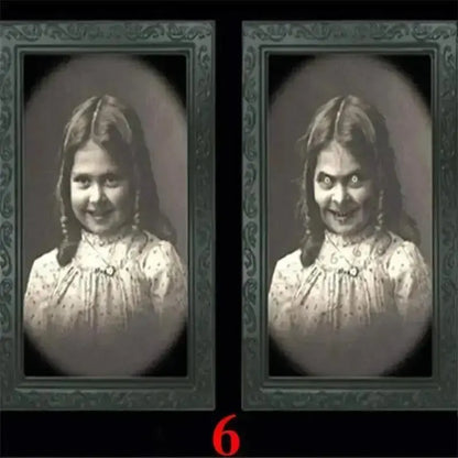 Pretty 3D Changing Face Ghost Picture Frame Halloween Decoration Horror Craft Supplies Haunted House Party Decor Halloween Props Good Vibrations