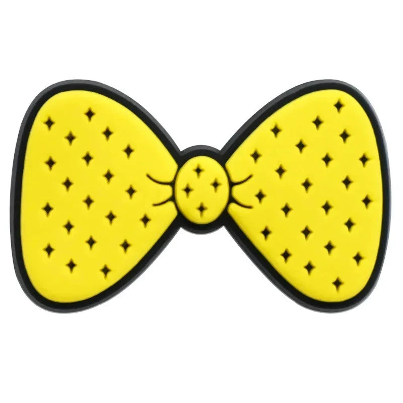 Cute Bow Shoe Charms for Crocs Accessories Decorations Shoe Clog Pin Kids Adults Party Favor Gifts Good Vibrations