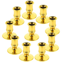 20 PCS Electronic Base Plastic Candlestick Holders Gold Decor Fashion Candleholder Wedding Centerpieces Good Vibrations