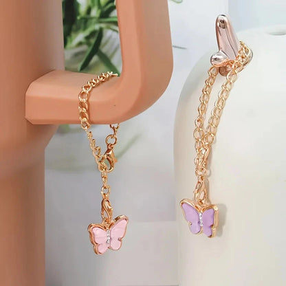 6pcs Reusable Accessories Set for Stanley 40oz Tumblers - Bow Straw Covers, Sparkling Straw, Protective Boot, Charm Chains Good Vibrations Adult Super Store