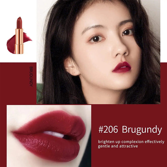 Matte Lipstick Set 3 Colors Lip Stick with Sliver Chain Bag Package Velvet Lip stick Gift Box Private Label Make Up 3.5gx3 Good Vibrations