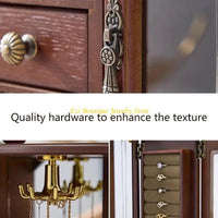 4XBE Necklace and Earring Storage Box Texture for Adding Charm to Your Space Good Vibrations