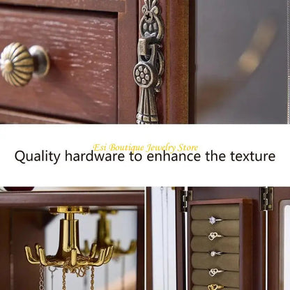 4XBE Necklace and Earring Storage Box Texture for Adding Charm to Your Space Good Vibrations