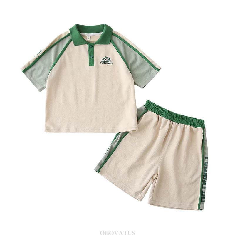 Couples Matching Outfit for Family Look Clothes Set Polo Shirt And Shorts 2 Pieces Clothing Suit New Summer Dad Mom Baby Costume Good Vibrations