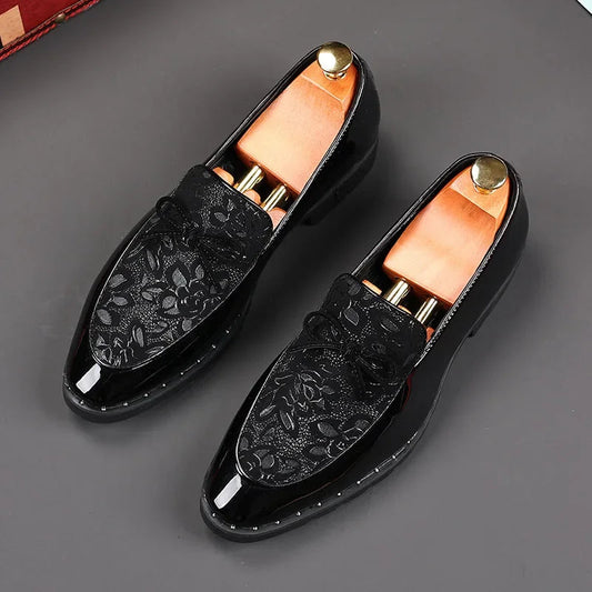 Mens Shoes Designer Handmade Wedding Leather British Dress Shoes Luxury Formal Business Driving Casual Shoes for Men New Loafers Good Vibrations