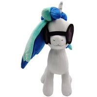 Anime DJ Pon-3/Vinyl Scratch Horse Plush Doll Stuffed Toys 25-30CM Good Vibrations