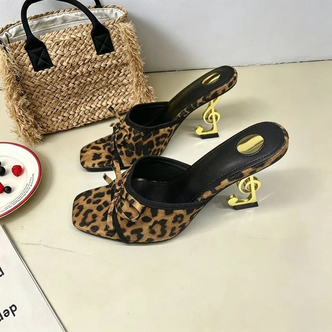 Women's High Heels Fashion Luxury Metal Heels Women Open Toe Sexy Party Women Dress Women Sandals Zapatillas De Mujer Good Vibrations